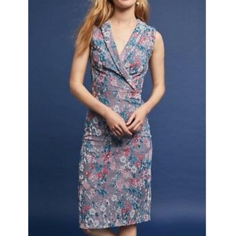 NWT ANTHRO | Floral Jacquard Dress 6/8
